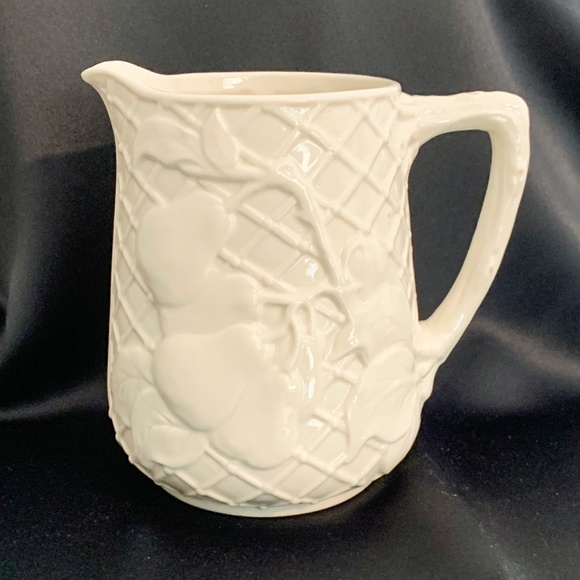 Embossed, Ivory Pear Pitcher - Picture 2 of 7